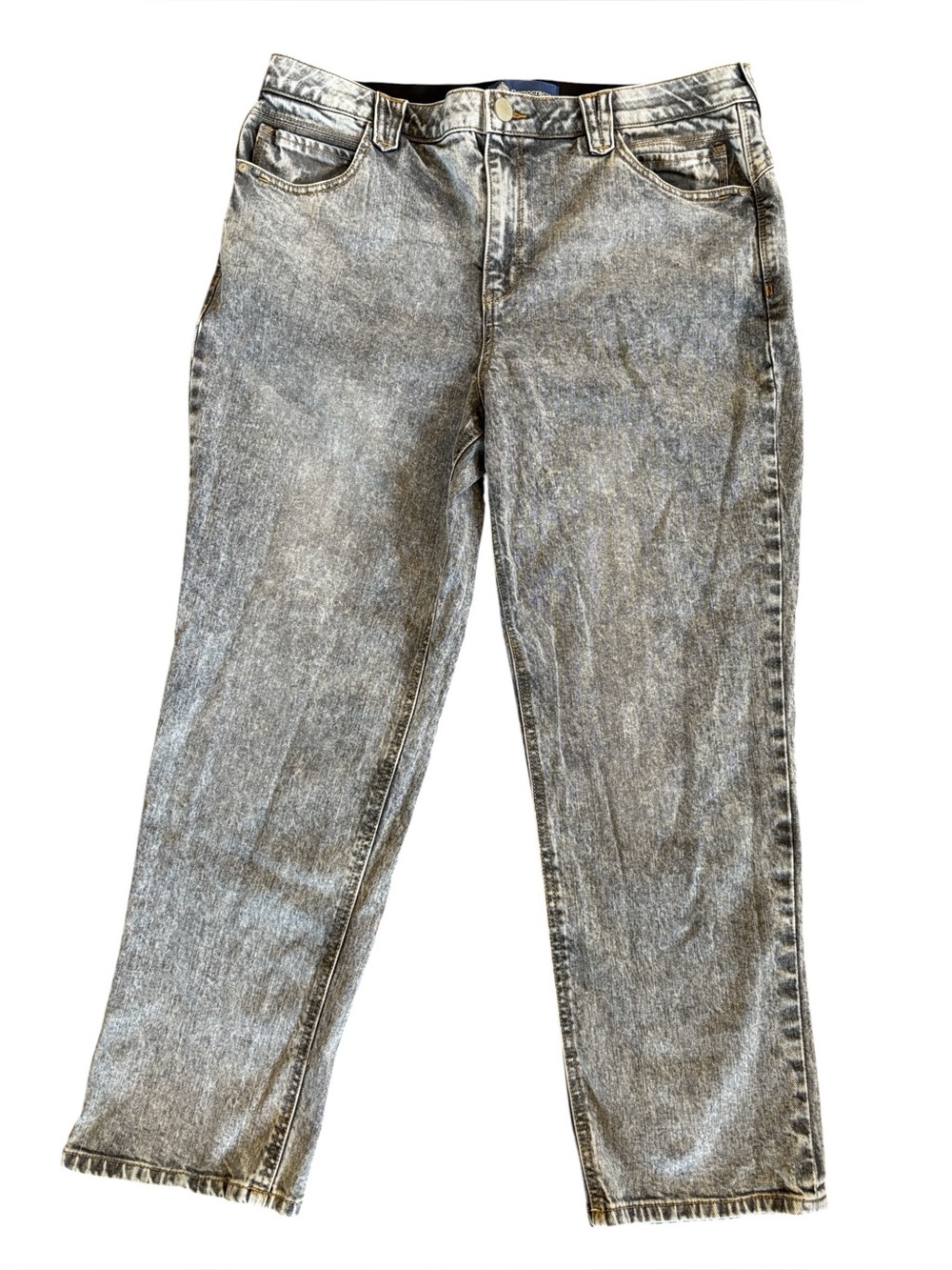 Democracy Ab Solution Straight Leg Light Wash Gray Jeans Size 14